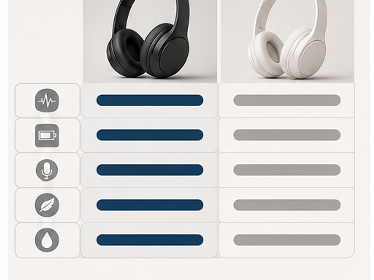 AI product infographic generator sample image: Comparison block
