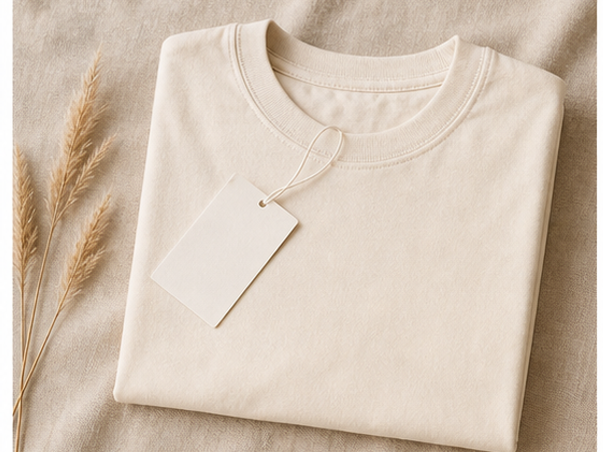 AI product photography for clothing sample image: Flat lay tee
