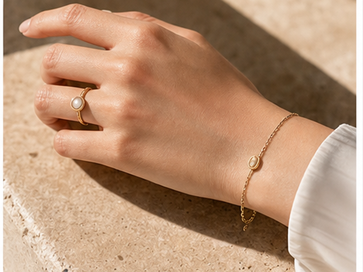 AI product photography with models sample image: Jewelry hand scene