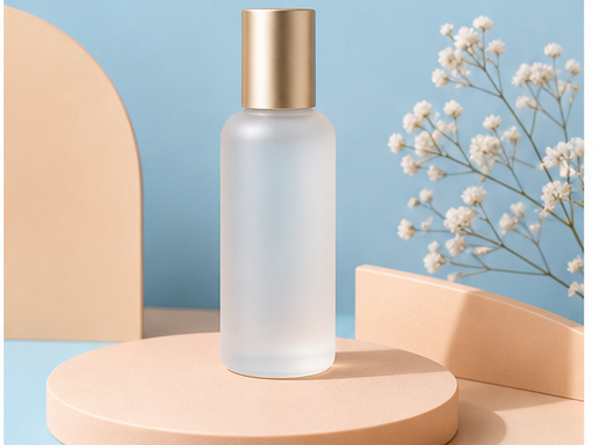 AI skincare product photography sample image: Ad crop