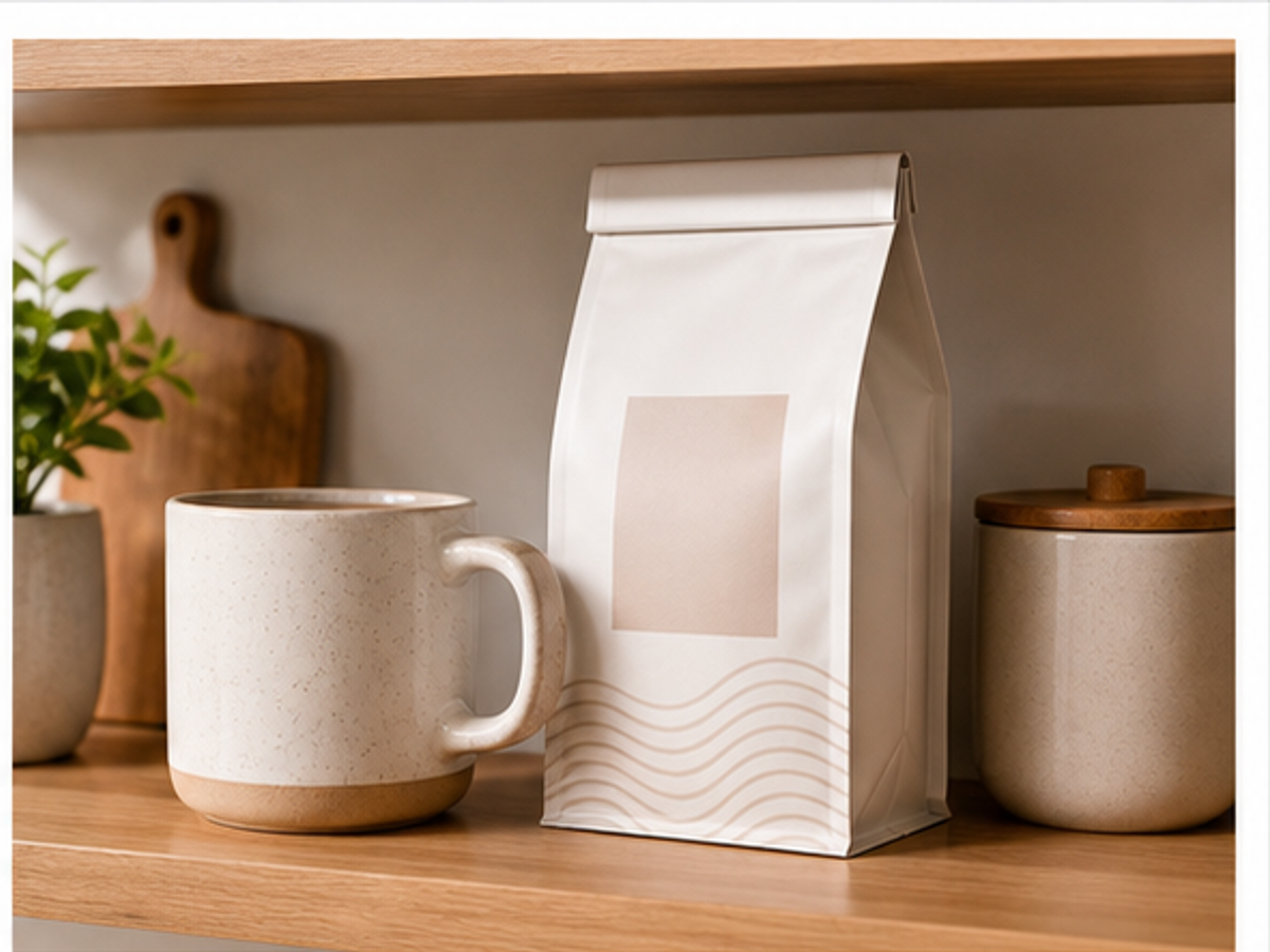 AI Product Photography sample image: Lifestyle shelf scene
